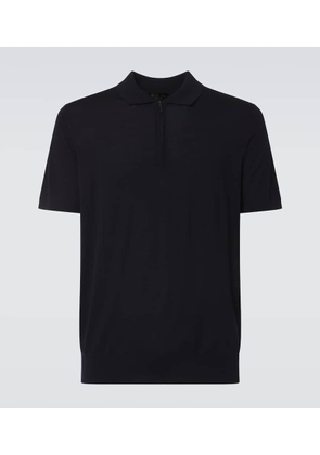 Loro Piana Wool zip-up polo shirt