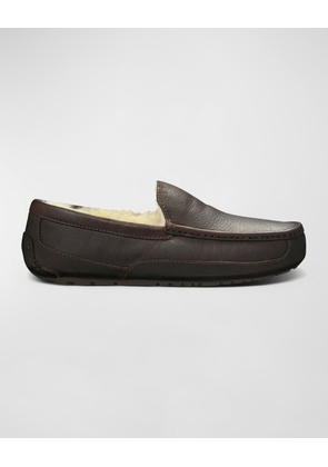 Men's Ascot Water-Resistant Leather Slippers