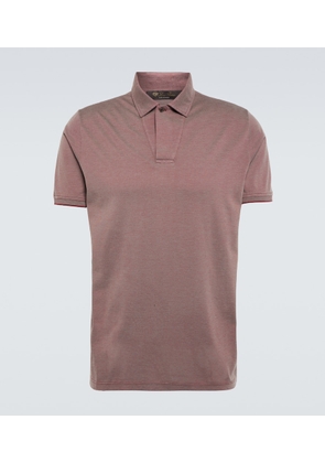 Loro Piana Cotton and silk piqué polo shirt