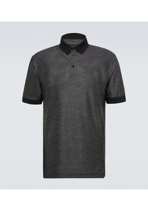 Giorgio Armani Cotton and silk polo shirt