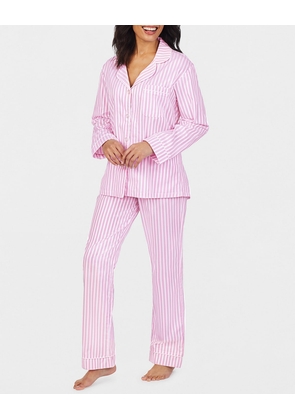 3D Striped Cotton Long-Sleeve Classic Pajama Set