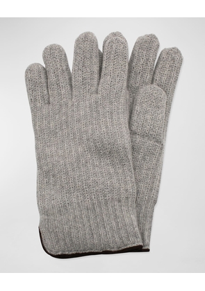 Men's Rbbed Cashmere Gloves