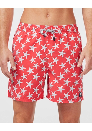 Men's Starfish-Print Swim Trunks