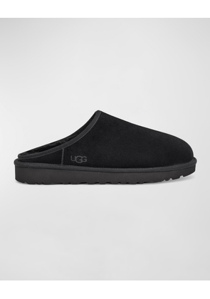 Men's Classic Slip-On Shearling-Lined Suede Slippers