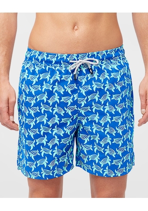 Men's Turtle-Print Swim Trunks