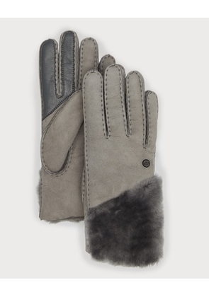 Sheepskin & Shearling Gloves With Zipper