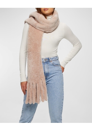 Sheep Shearling Fringe Stole