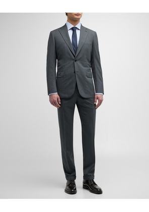 Men's Tonal Striped Wool Suit