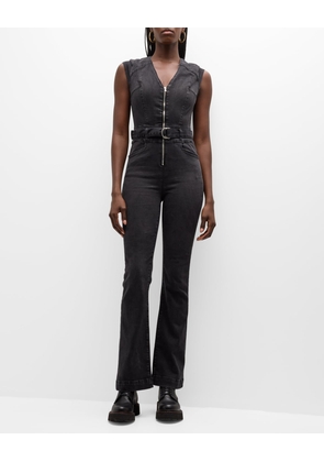 Laurel Canyon Sleeveless Denim Jumpsuit