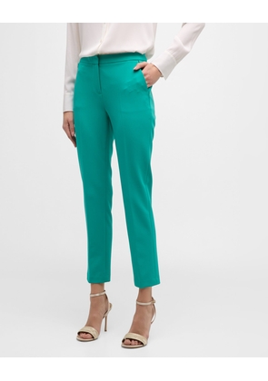 Alexi Cropped Straight-Leg Twill Pants