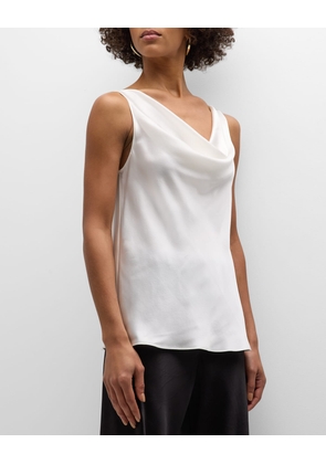 Cowl-Neck Silk Tank