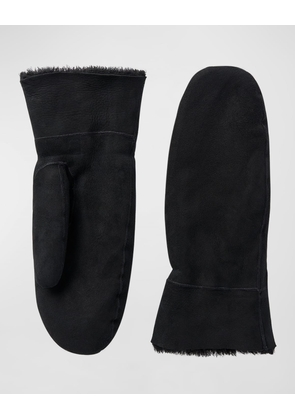 Suede & Shearling Mittens