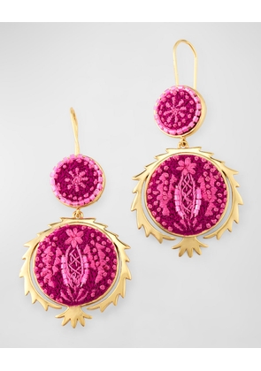 Agadir Earrings, Hot Pink