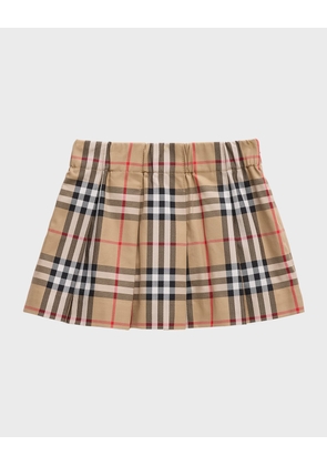 Girl's Gabrielle Vintage Check Kilt Skirt, Size 6M-2T