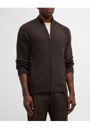 Men's Ribbed Full-Zip Sweater