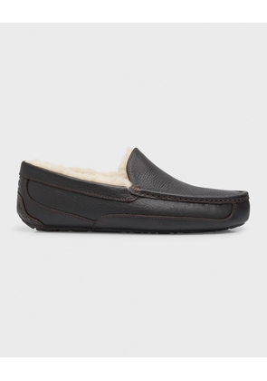 Men's Ascot Water-Resistant Leather Slippers