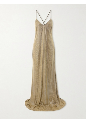 Ralph Lauren Collection - Crystal-embellished Silk-georgette Gown - Brown - US2,US4