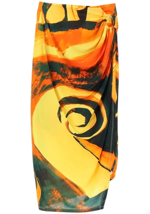 coastline midi skirt - M Orange