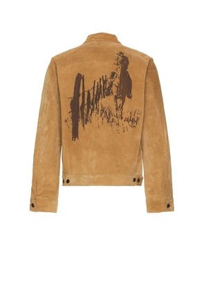 ONE OF THESE DAYS Along The Fence Trucker Jacket in Tan. Size XL/1X.