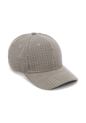 Victoria Beckham dogtooth check wool cap - Brown