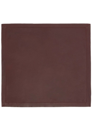 Victoria Beckham logo-debossed leather scarf - Red