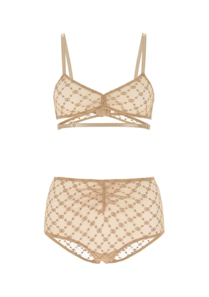 Gucci Beige Mesh Lingerie Set