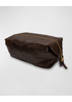 Men's Alligator Leather Zip Toiletry Kit