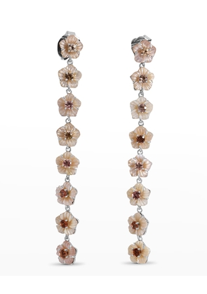 Pink Mother-of-Pearl Morganite Earrings