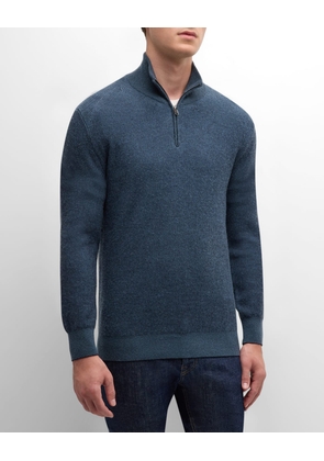 Men's Cashmere-Wool Quarter-Zip Sweater