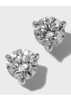 Platinum Diamond Stud Earrings, 1 tcw