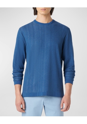 Men's Cotton-Silk Crewneck Sweater