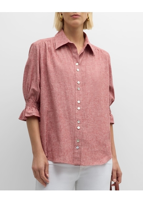 Sirena Buttoned Hemp-Cotton Shirt