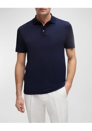 Men's Perry Cotton and Silk Polo Shirt