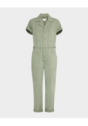 Grover Button-Front Utility Jumpsuit