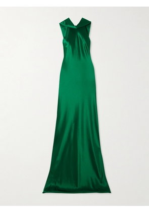 Galvan - Sienna Satin Halterneck Gown - Green - FR34,FR36,FR38,FR40,FR42