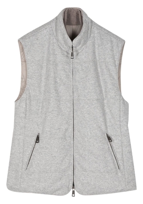 Cruciani zip-up padded gilet - Grey