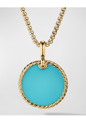 DY Elements Disc Pendant in 18K Gold, 24mm