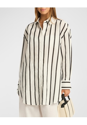 Corfu Striped Button-Front Shirt