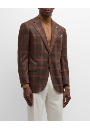 Men's Plaid Cashmere and Wool Sport Coat