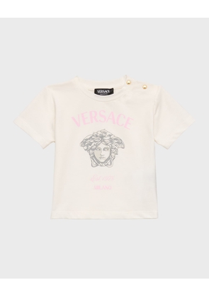 Versace Classic Logo-Print Medusa T-Shirt, Size 3M-18M