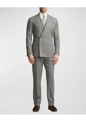 Men's Kent Hand-Tailored Pinstripe Wool Suit