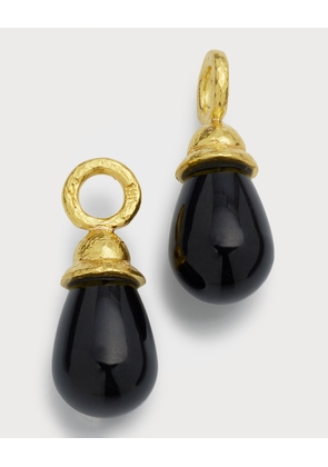 Onyx Teardrop Earring Pendants