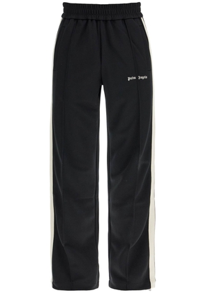 contrast band joggers with track in - L Black