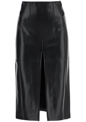 pencil skirt in faux leather material - 42 Black