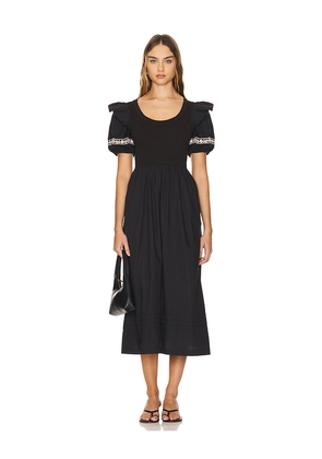 Cleobella Selma Midi Dress in Black. Size S.