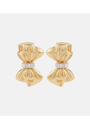 Alessandra Rich Crystal-embellished clip-on earrings