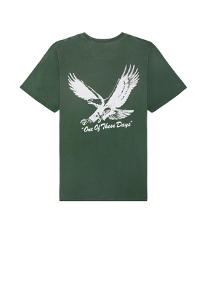 ONE OF THESE DAYS Screaming Eagle Tee in Washed Forest Green - Green. Size XL/1X (also in ).