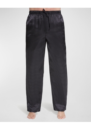 Men's Dotted Silk Pajama Pants