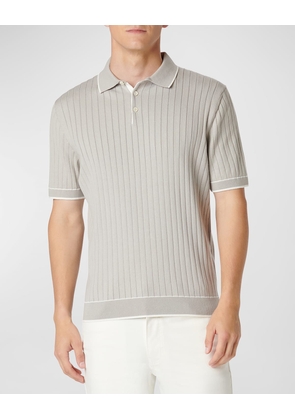 Men's Ribbed Polo Sweater