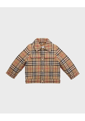 Kid's Gideon Check Quilted Jacket, Size 6M-24M